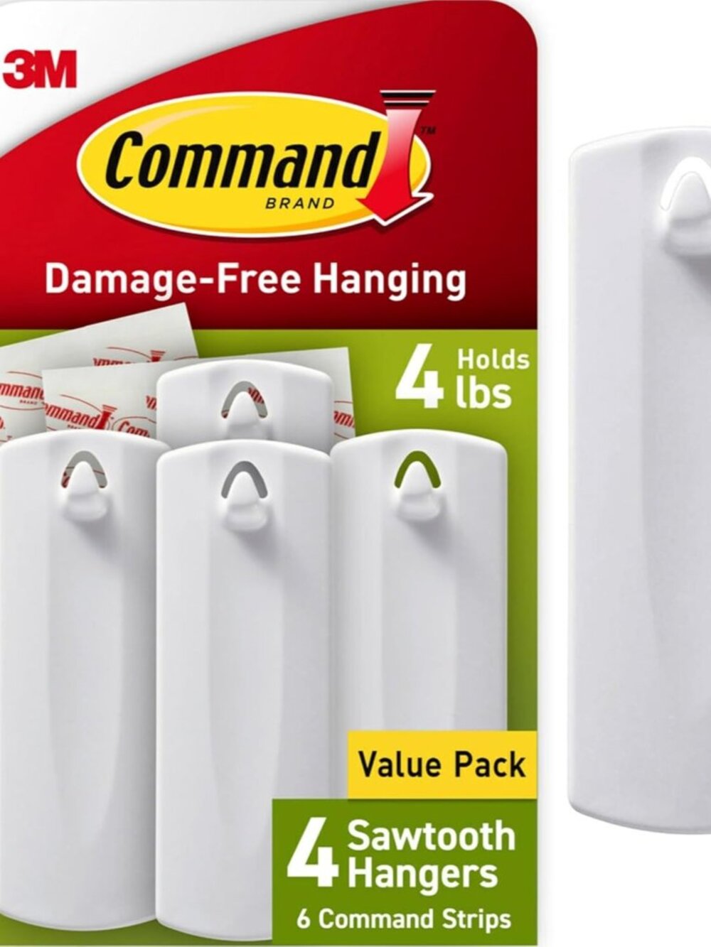 4 lb Sawtooth Hangers, 4 Hangers, 8 Strips
